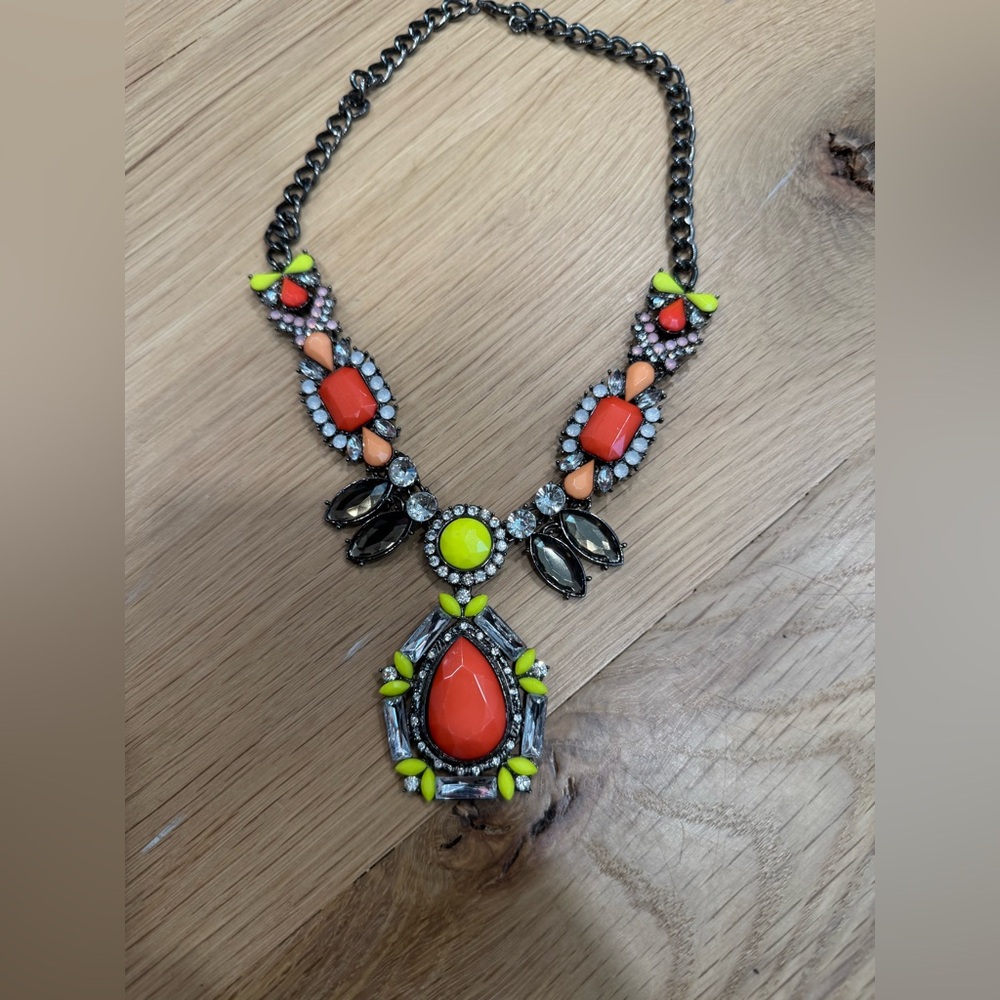 Vibrant Multicolor Chunky Statement Necklace